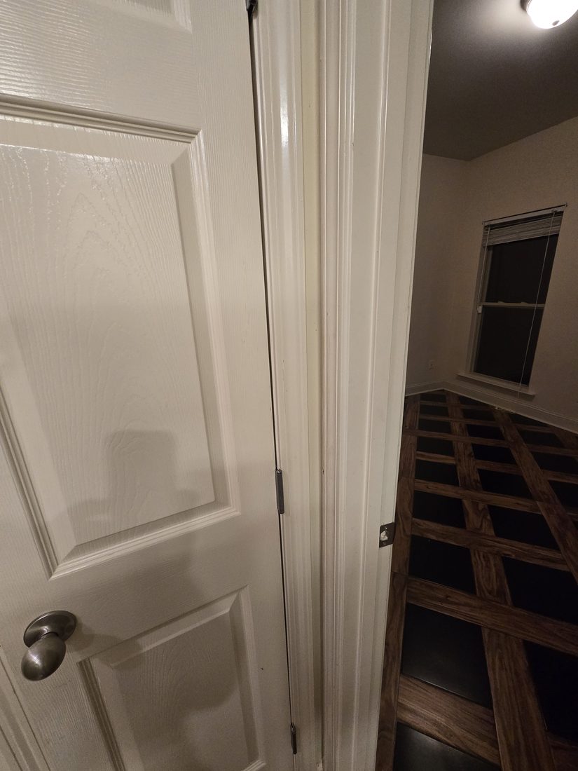 Clean interior door and frame after Kidoti Clean rehab cleaning, Birmingham AL